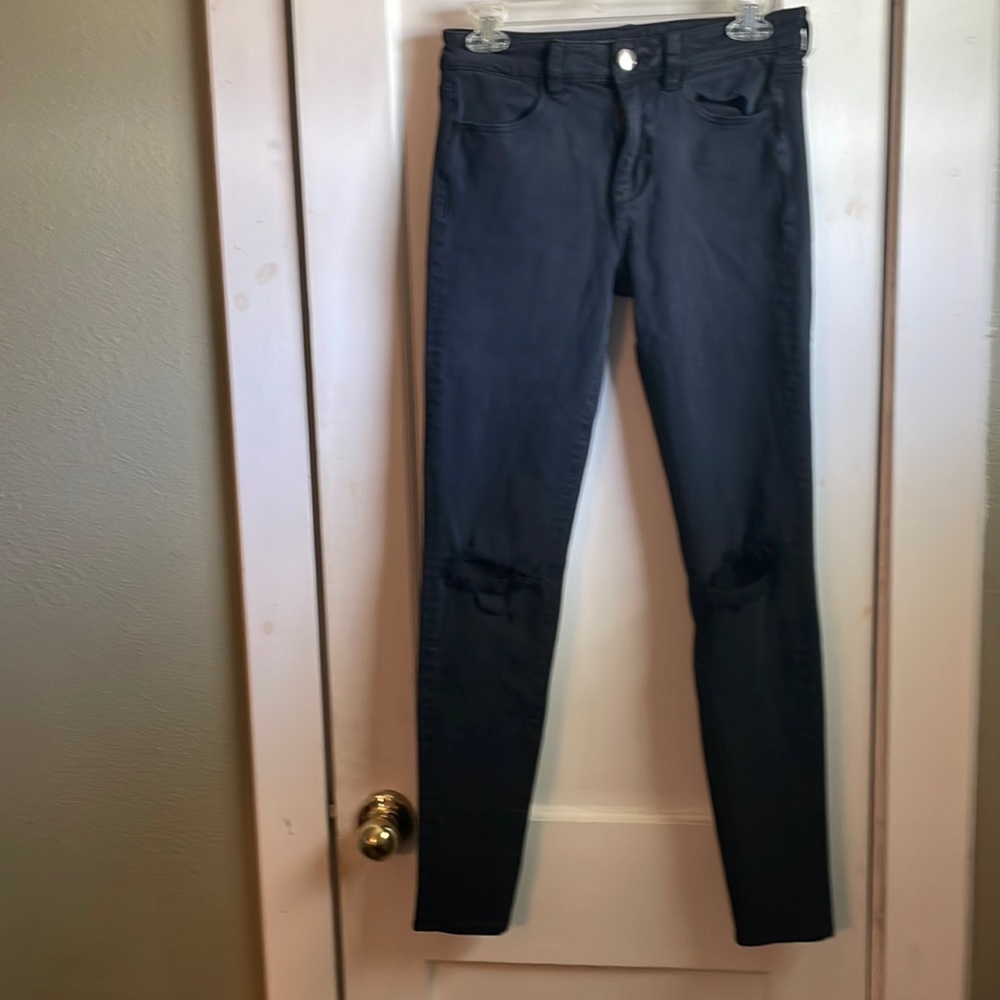 American Eagle Black Hi-rise jeggings